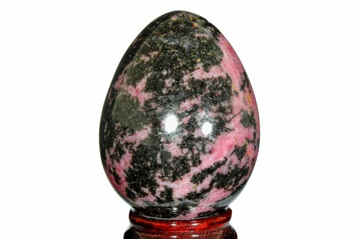 Polished Rhodonite Egg - Madagascar #172503